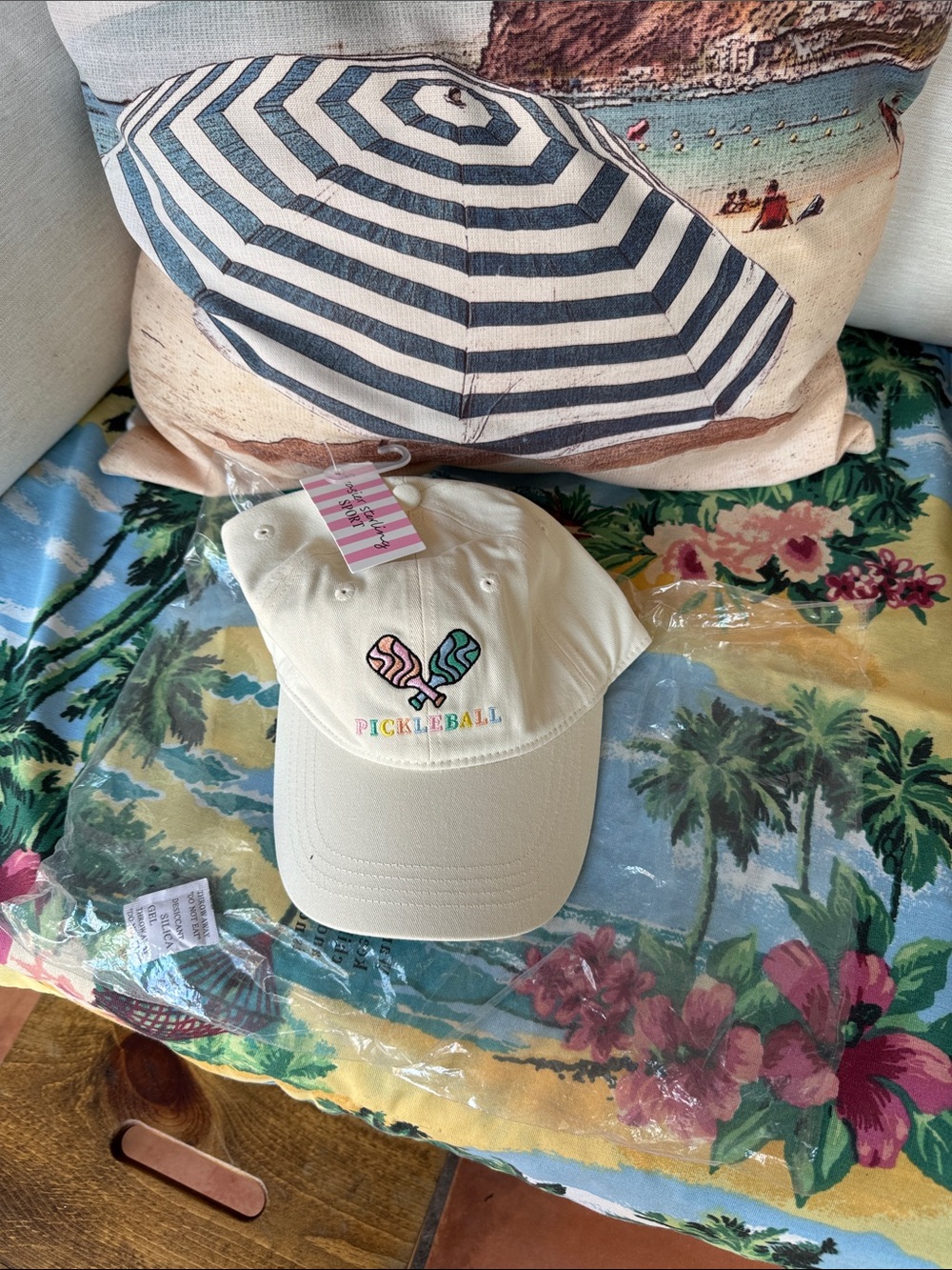 Pickleball Embroidered Cap - Cream